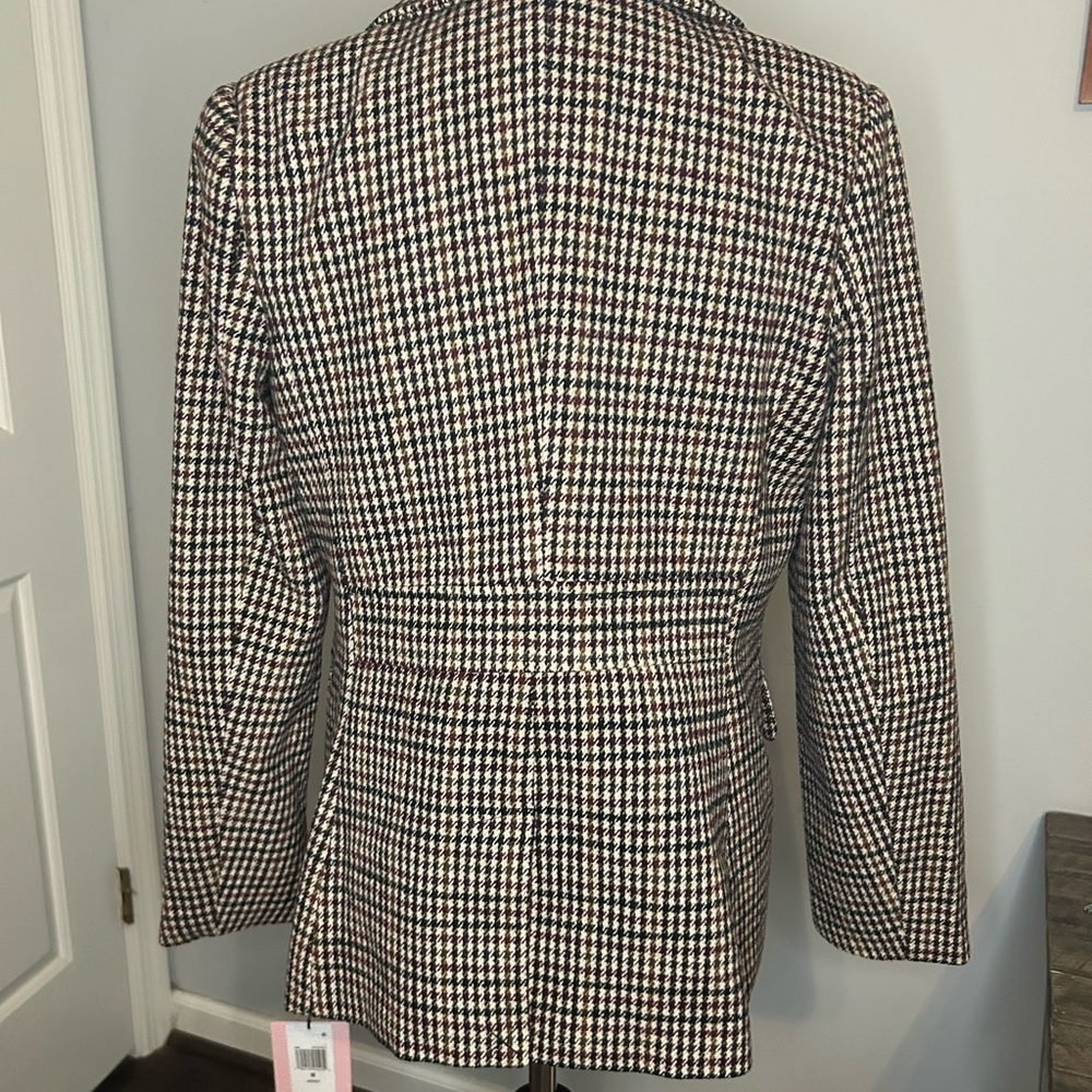 Avec Les Filles Double Breasted Houndstooth Pea Coat NWT - Picture 3 of 5